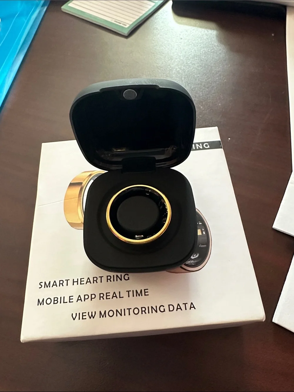 Smart Ring Heart Monitor - Black and Gold Options